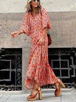 Bohemian Printed Maxi Dress Davin Luxe