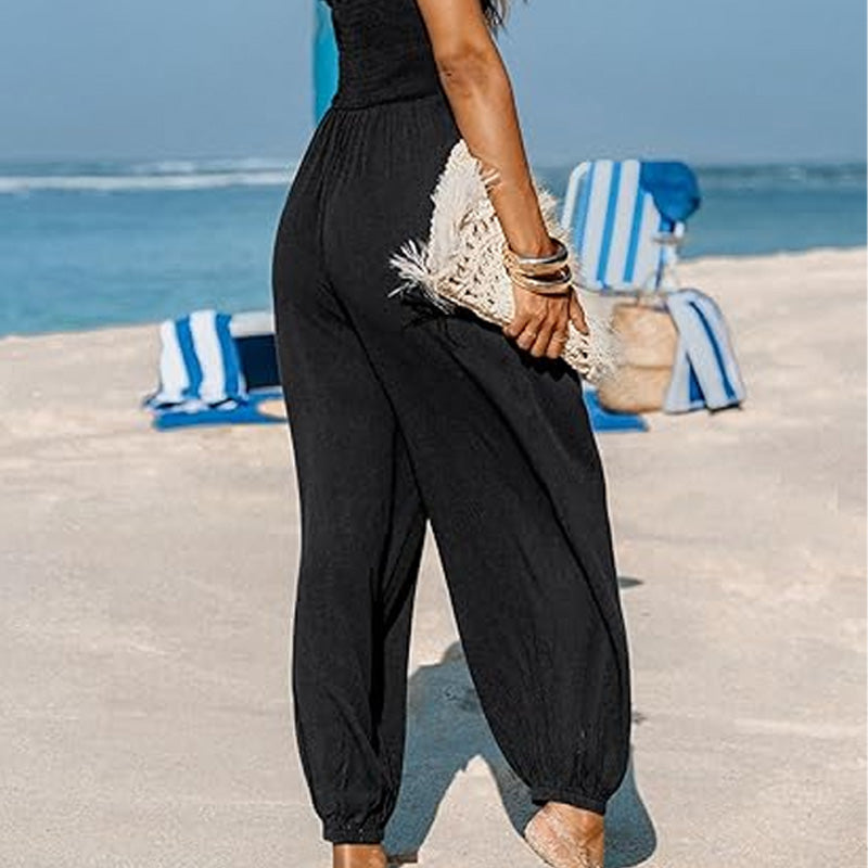 V-Neck Backless Jumpsuit