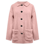 Cozy Button-Up Coat Davin lUXE