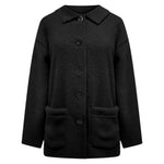 Cozy Button-Up Coat Davin lUXE