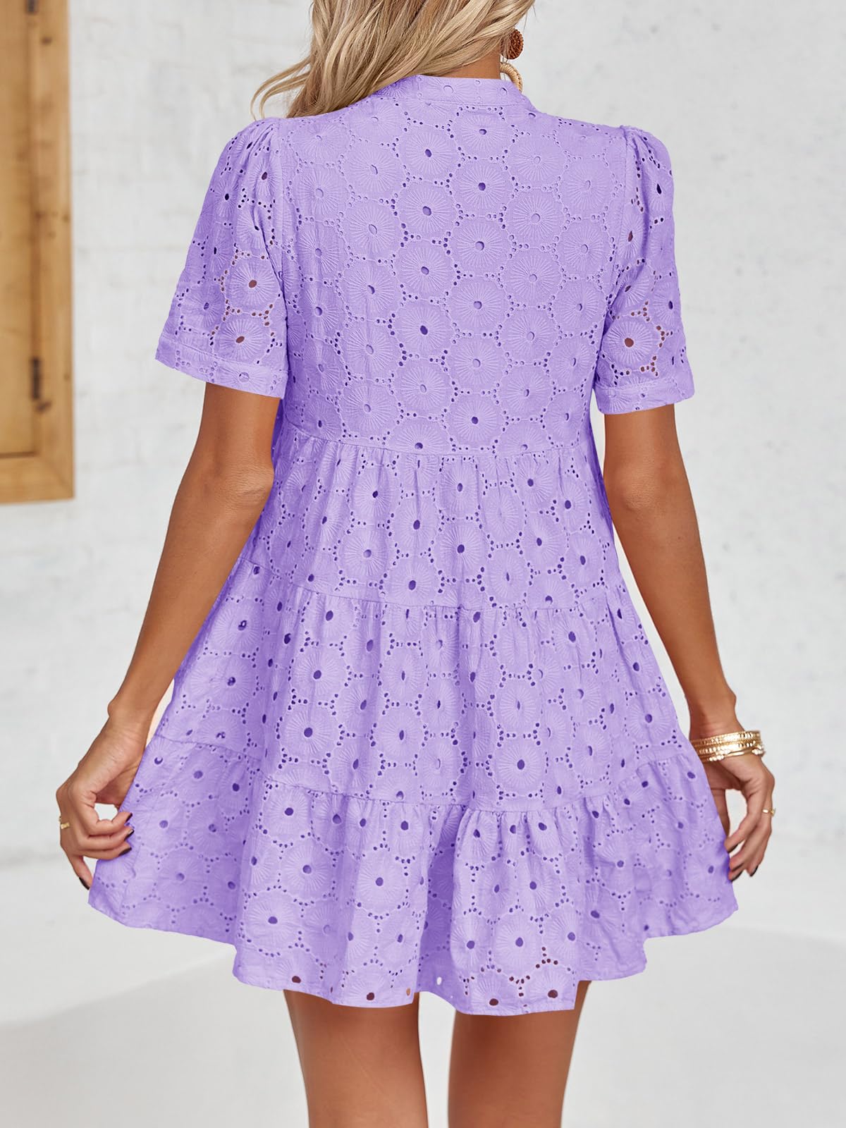 Lace Eyelet Babydoll Dress