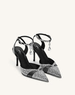 Haidi Artificial Crystal Pumps - Black Davin Luxe
