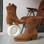 Daphne™ Western Cowboy Ankle Boots Davin Luxe