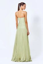 Flowy Green Long Dress GLIZM