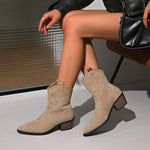 Daphne™ Western Cowboy Ankle Boots Davin Luxe