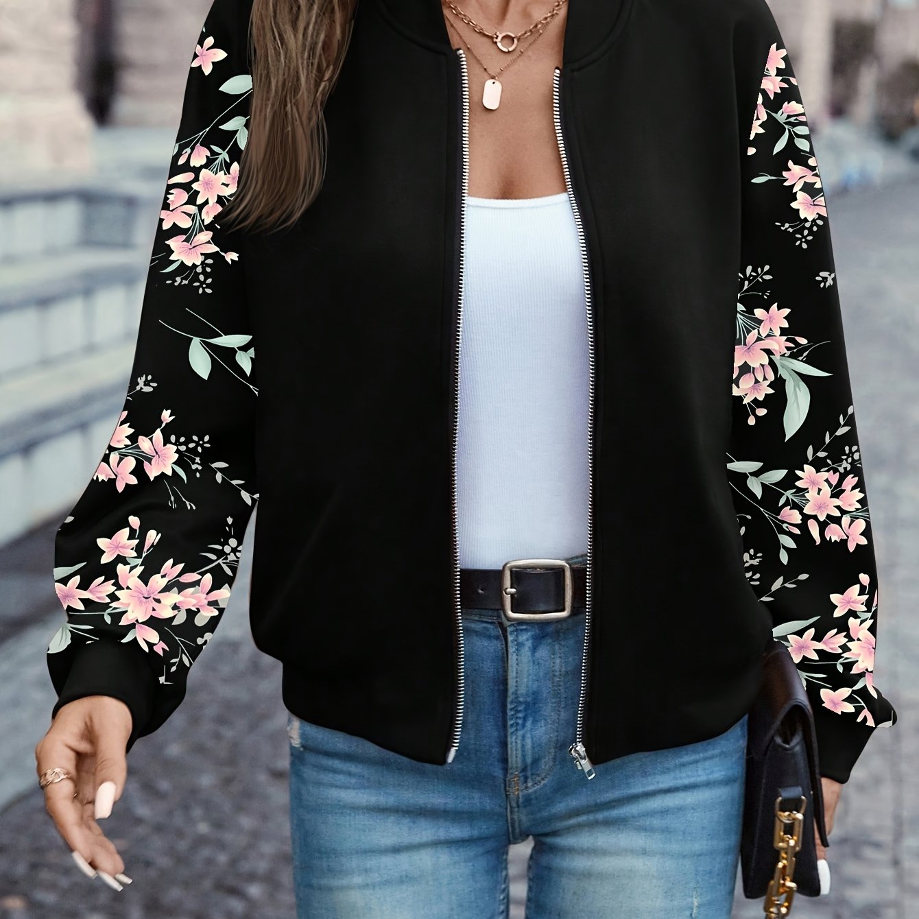 Kessia™ The Blooming Bomber Jacket Davin lUXE
