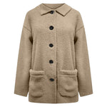 Cozy Button-Up Coat Davin lUXE