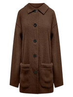 Cozy Button-Up Coat Davin lUXE