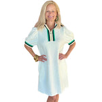 Contrast Banding 3/4 Sleeve Dress Davin Luxe