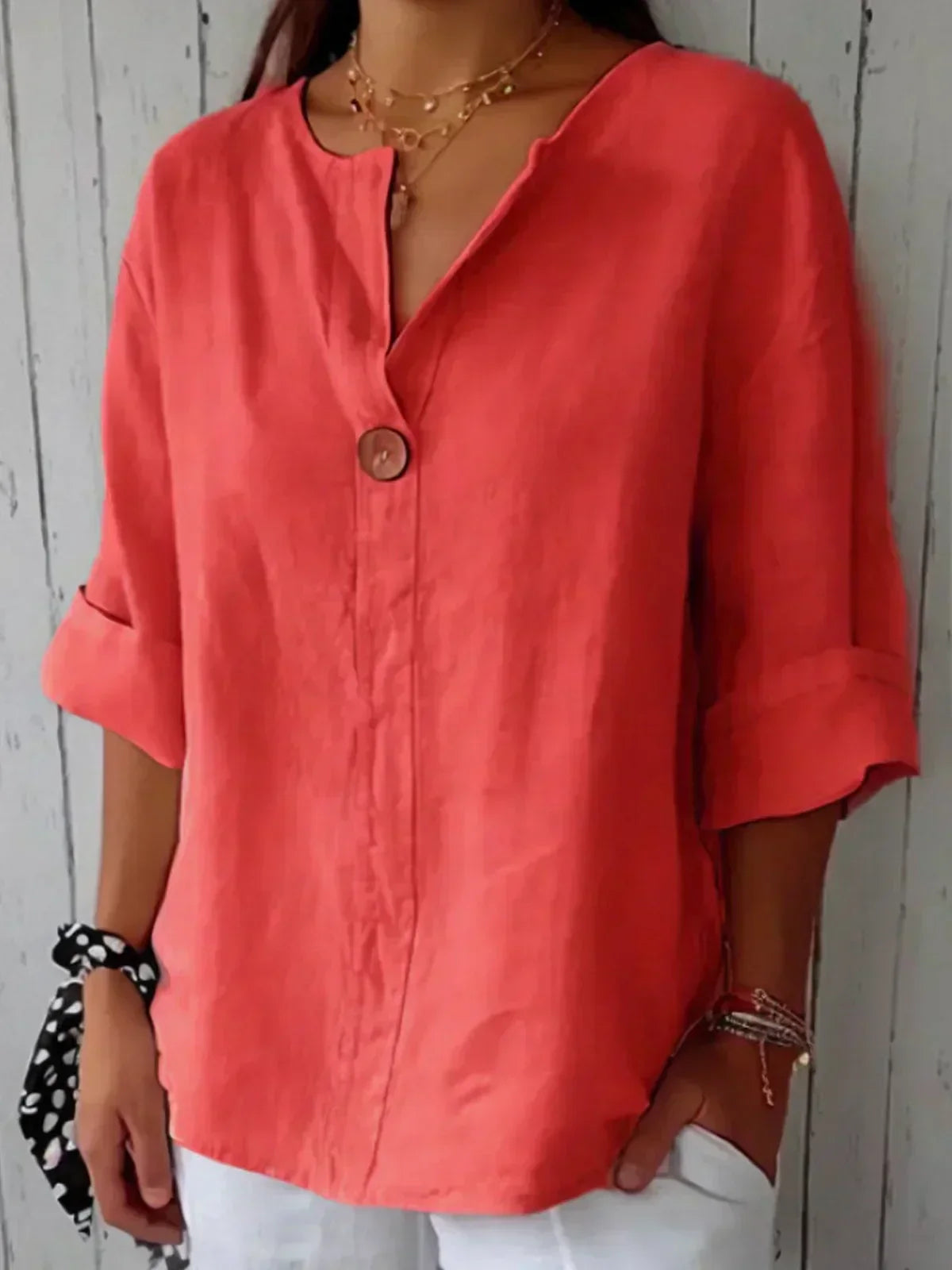 Maelira - Casual V-Neck Blouse