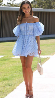 Linn -Puff Sleeve Mini Dress