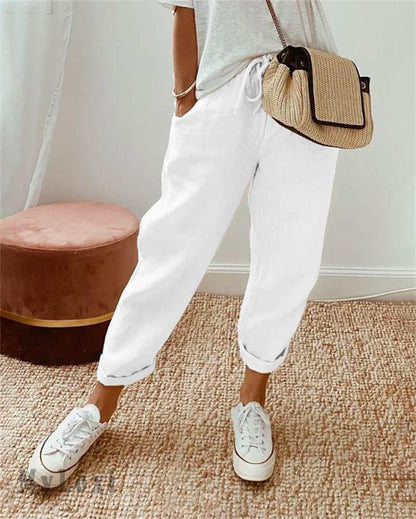 Cotton Linen Casual Trousers