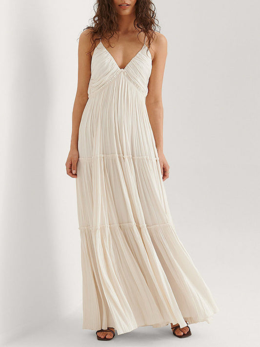 Pleated Maxi Dress