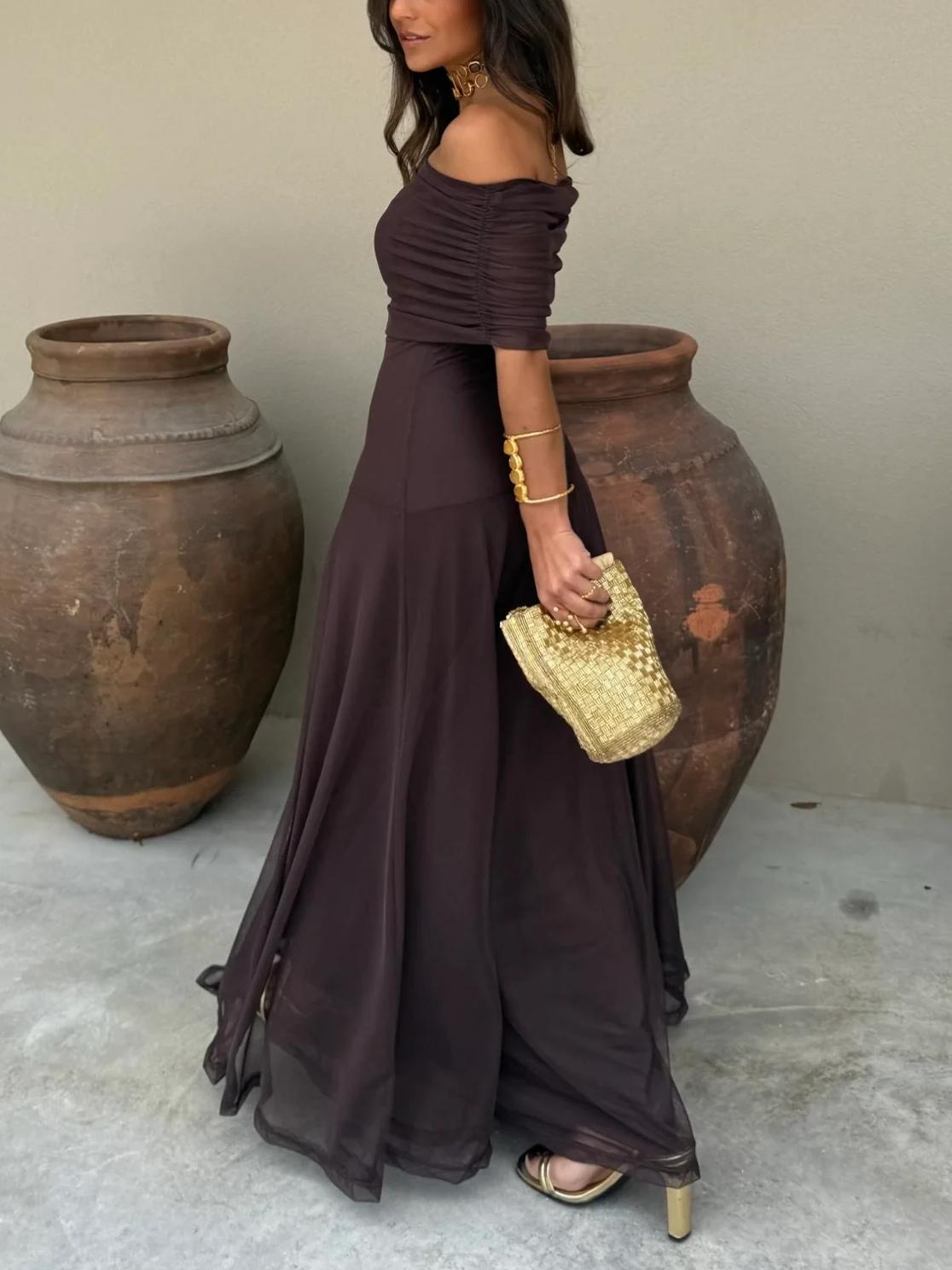 Toledo Elegant One-Shoulder Dress