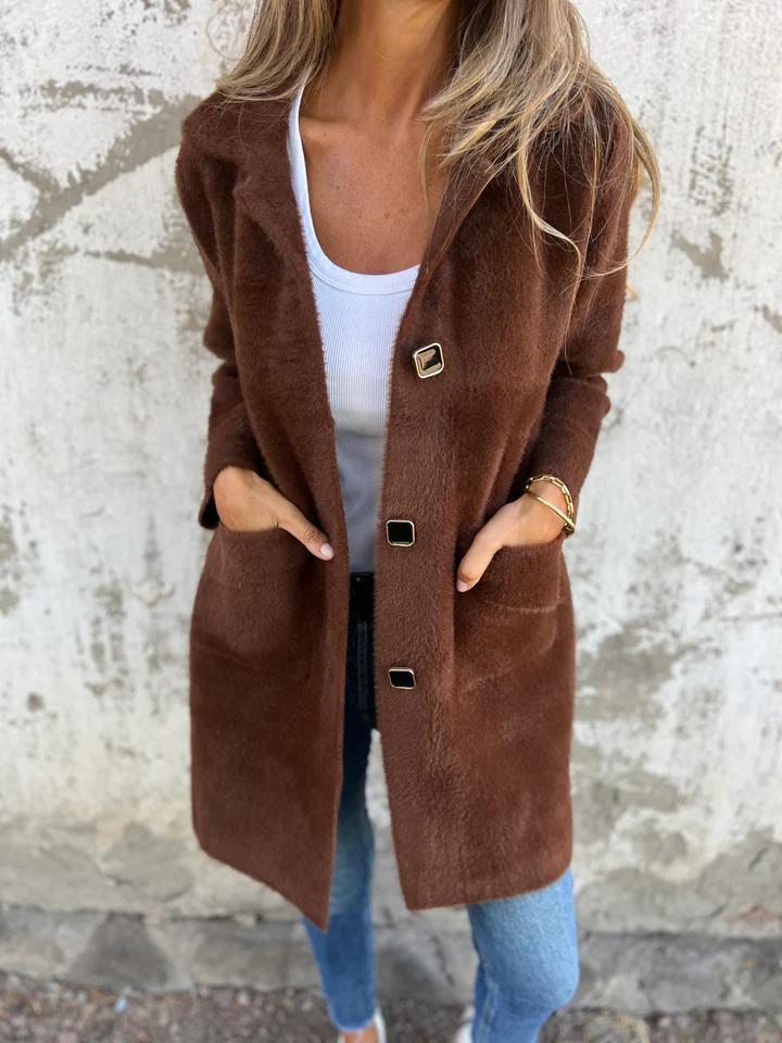 MARCE | Casual Single-Breasted Thick Coat with Lapels Davin luxe