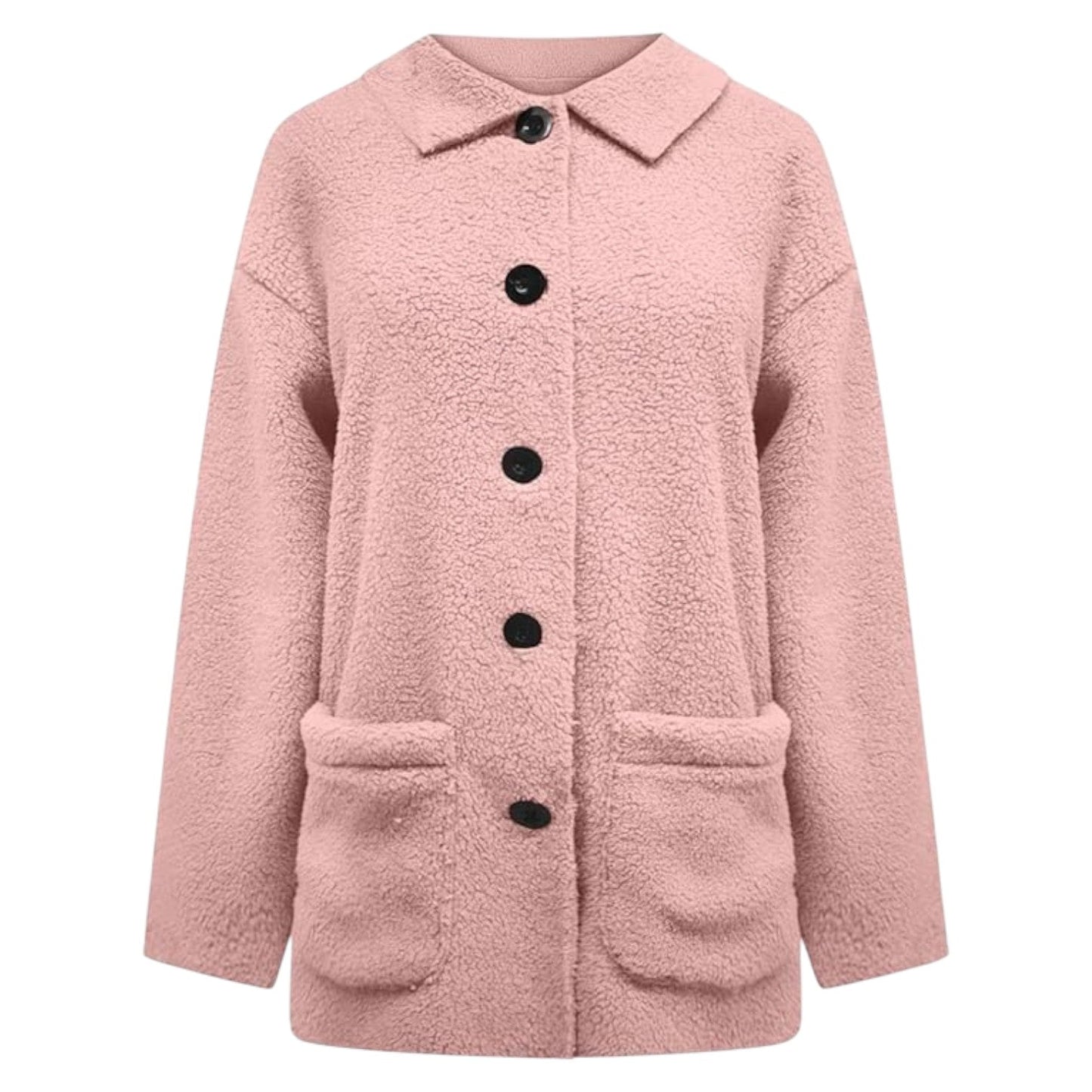 Cozy Button-Up Coat Davin lUXE