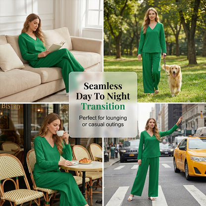 Elegant Wide-Leg Lounge Set