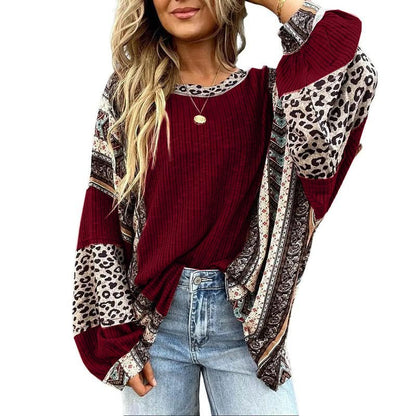 Retro Leopard Oversized Top
