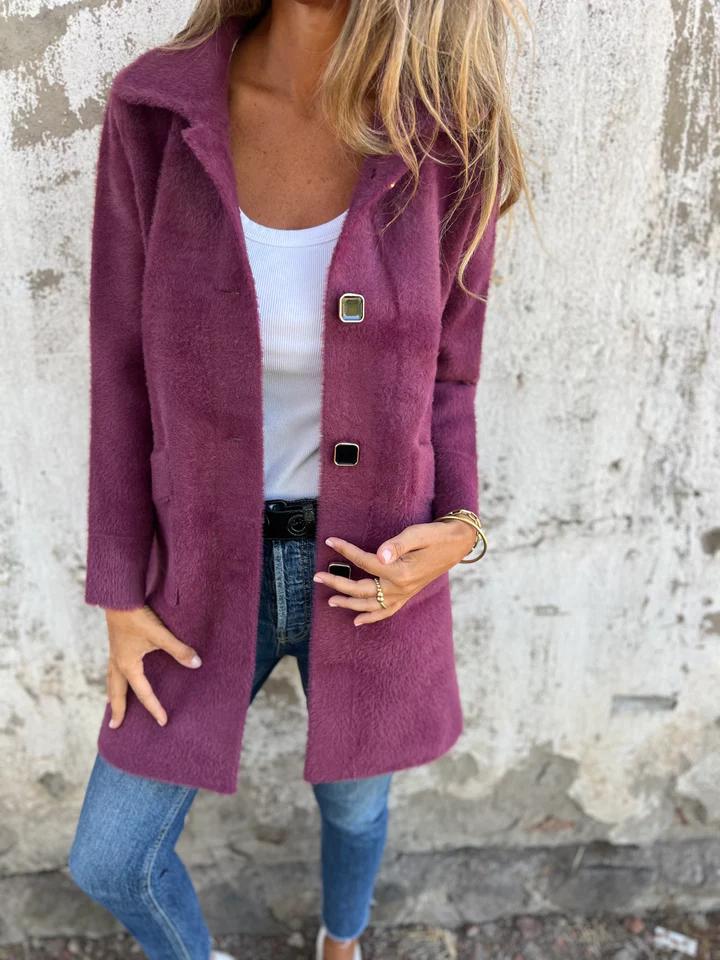MARCE | Casual Single-Breasted Thick Coat with Lapels Davin luxe