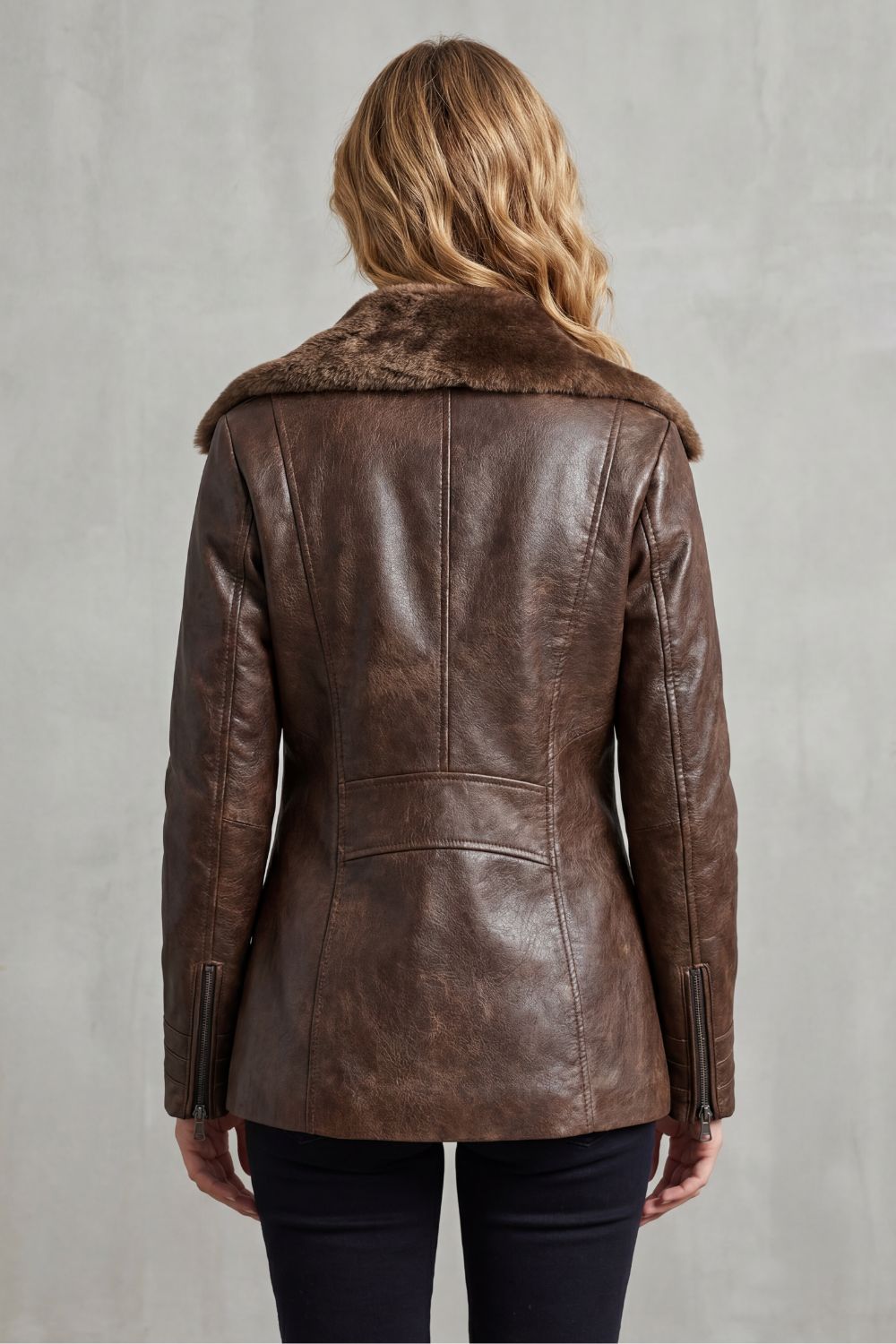 Ravella Shearling Luxe Leather Jacket