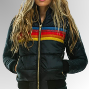 Faye™ Rainbow Stripe Zip Jacket Davin lUXE