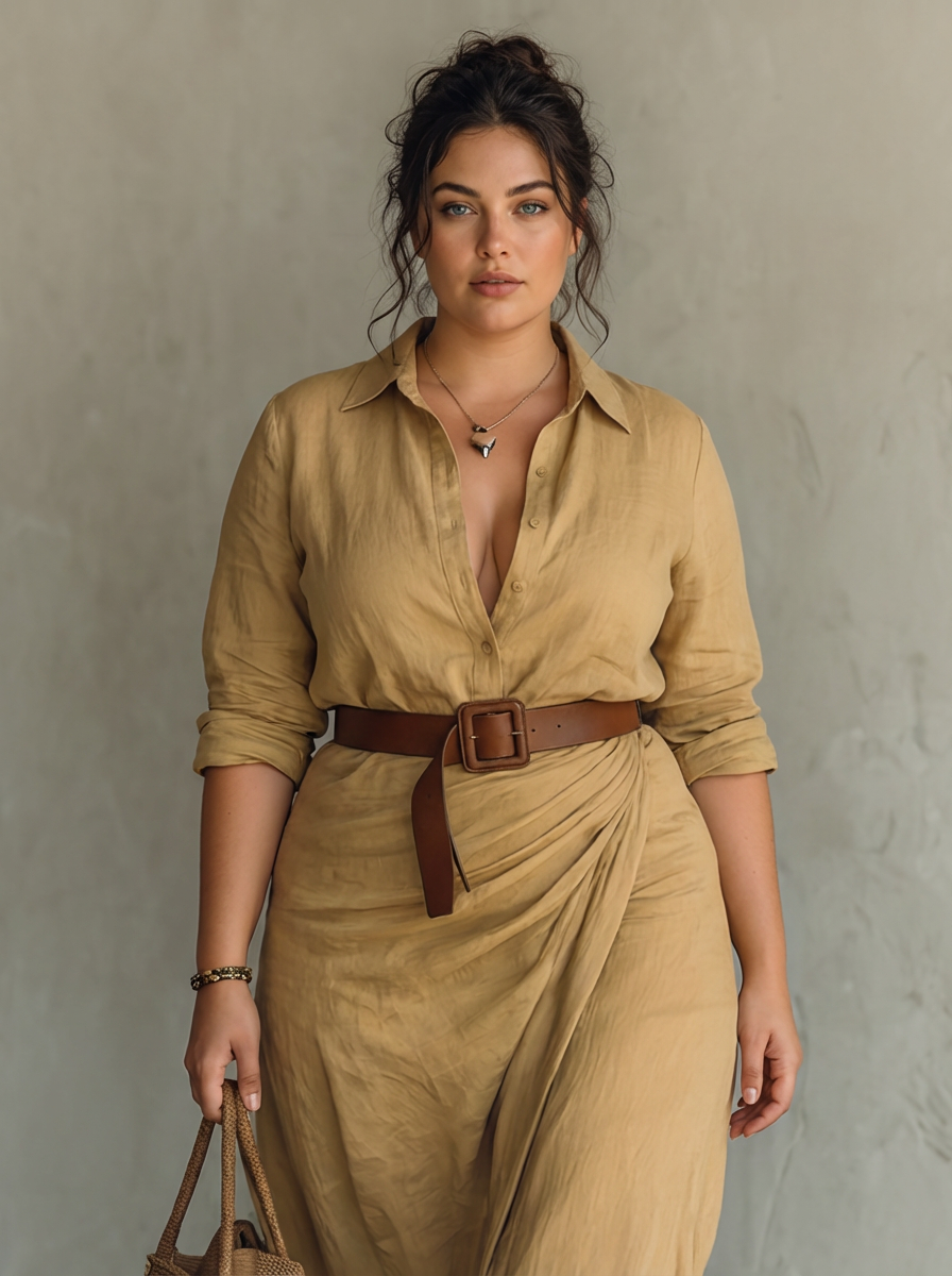 Eleanor Notched Collar Maxi Dress - Front view
