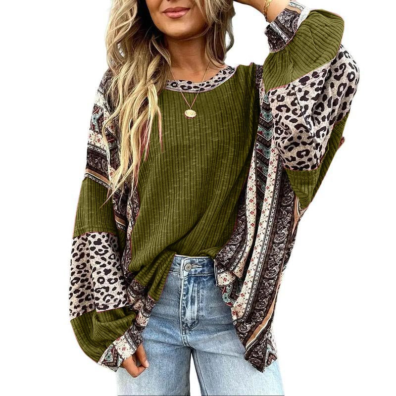 Retro Leopard Oversized Top