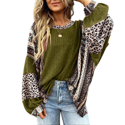 Retro Leopard Oversized Top