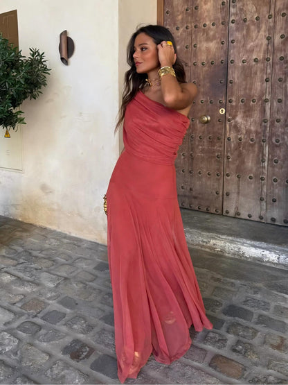 Toledo Elegant One-Shoulder Dress