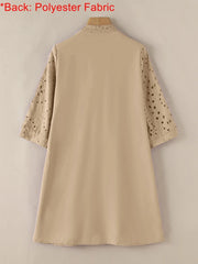 Zanzea Serene Hollow-Out Holiday Dress