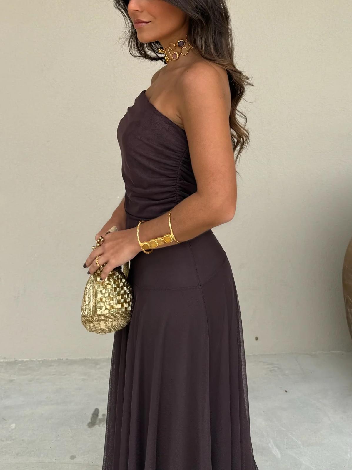 Toledo Elegant One-Shoulder Dress