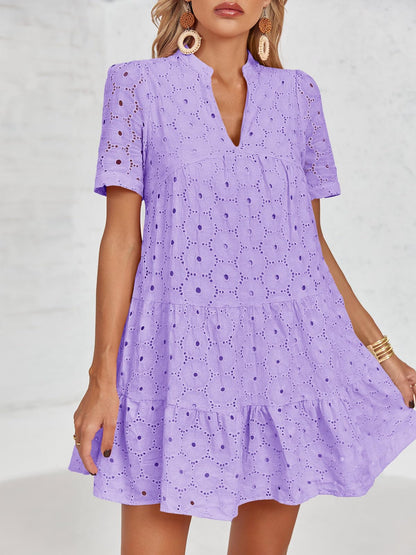 Lace Eyelet Babydoll Dress