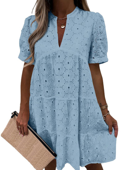 Lace Eyelet Babydoll Dress