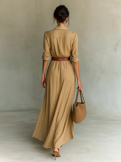Imelda – Long dress with belt