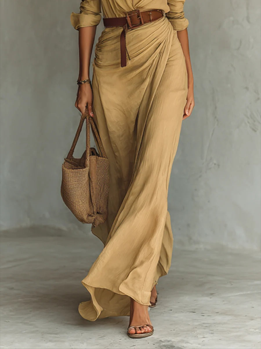 Imelda – Long dress with belt