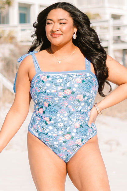Building Sandcastles Swimsuit, Blue