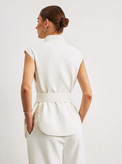 Belted Peplum Top