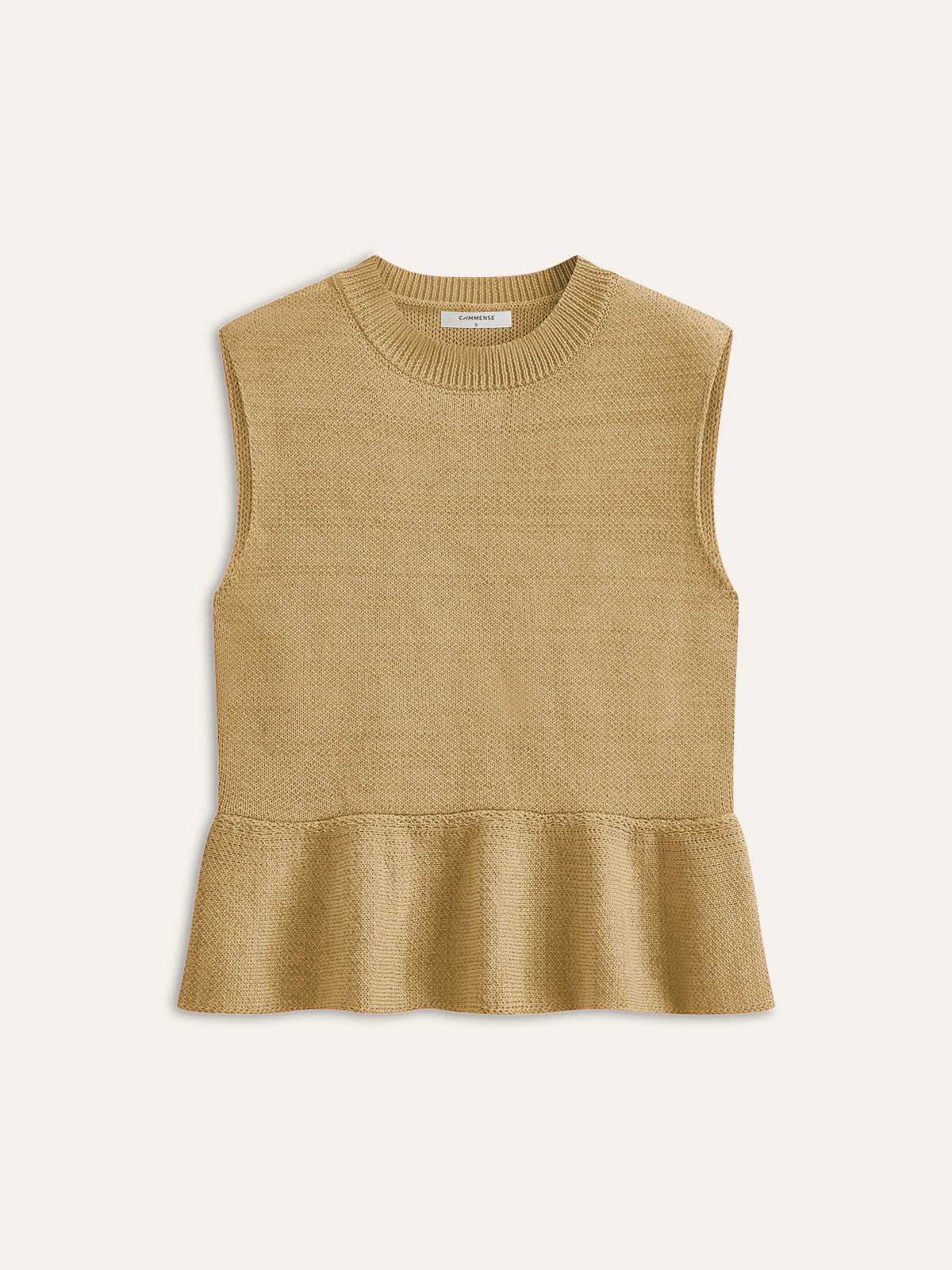 Sleeveless Ruffle Hem Sweater Vest