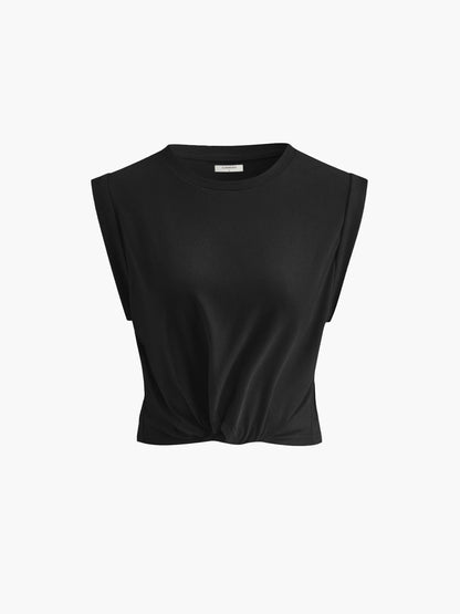 Cotton Knotted T-Shirt
