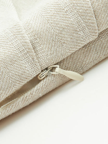 Linen Blend Cropped Blouse with Cross Wrap Detail