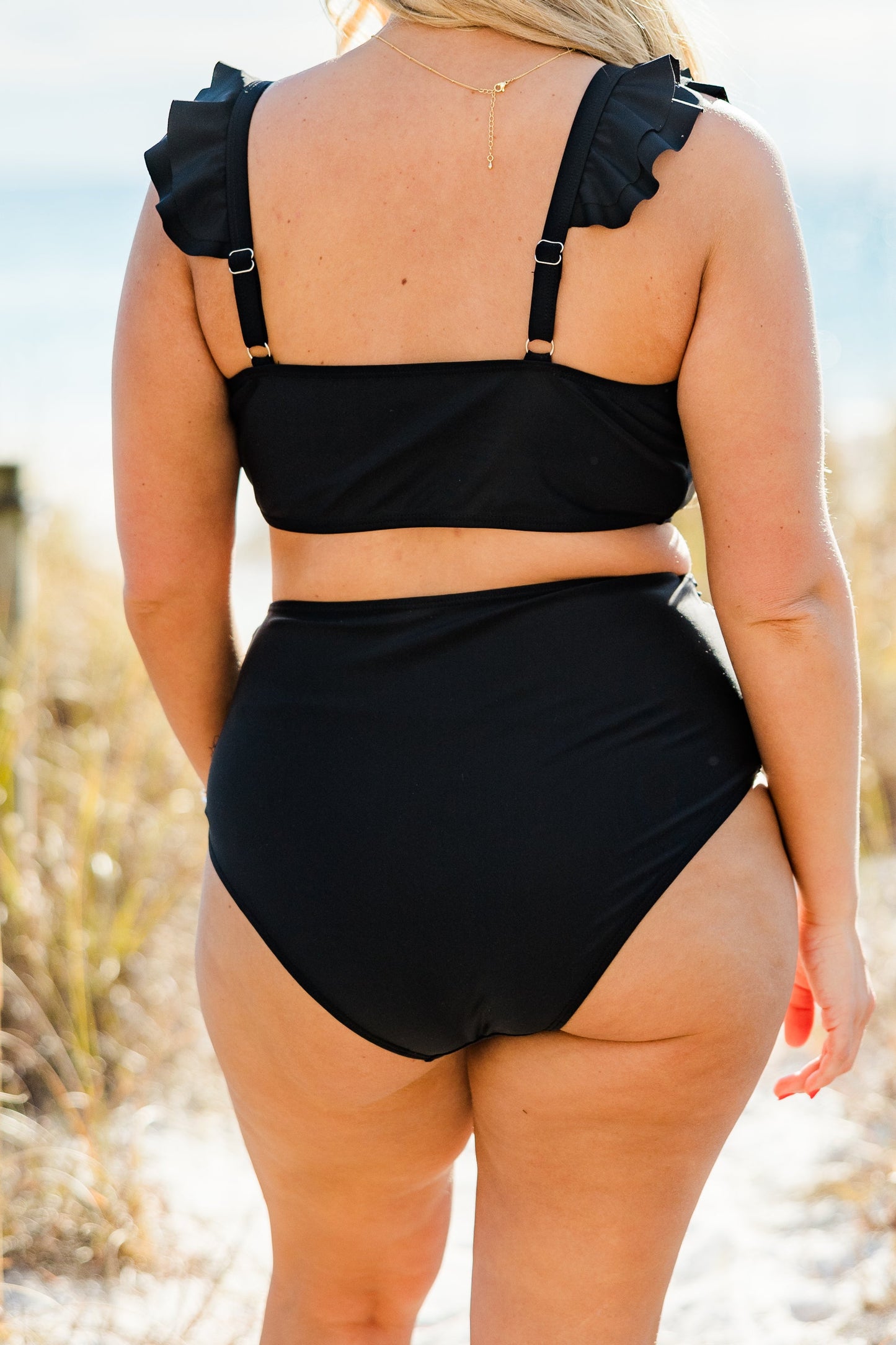 Beach Trip Swim Bottom, Black