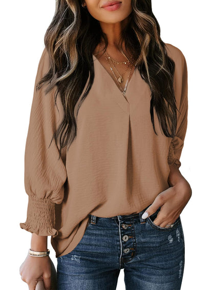 Relaxed Fit V-Neck Top