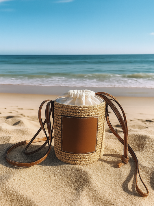 Drawstring Cylinder Women's Shopping Bags