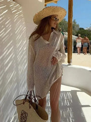 Chic Hollow-Out Beach Mini Dress™ My Store