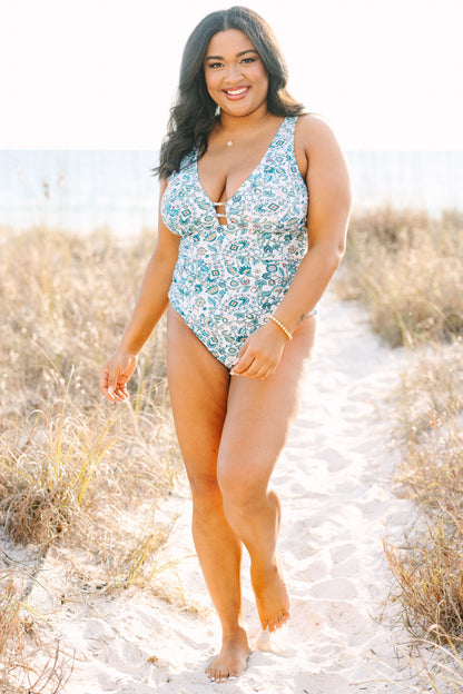 Coastal Crush Swimsuit, Blue