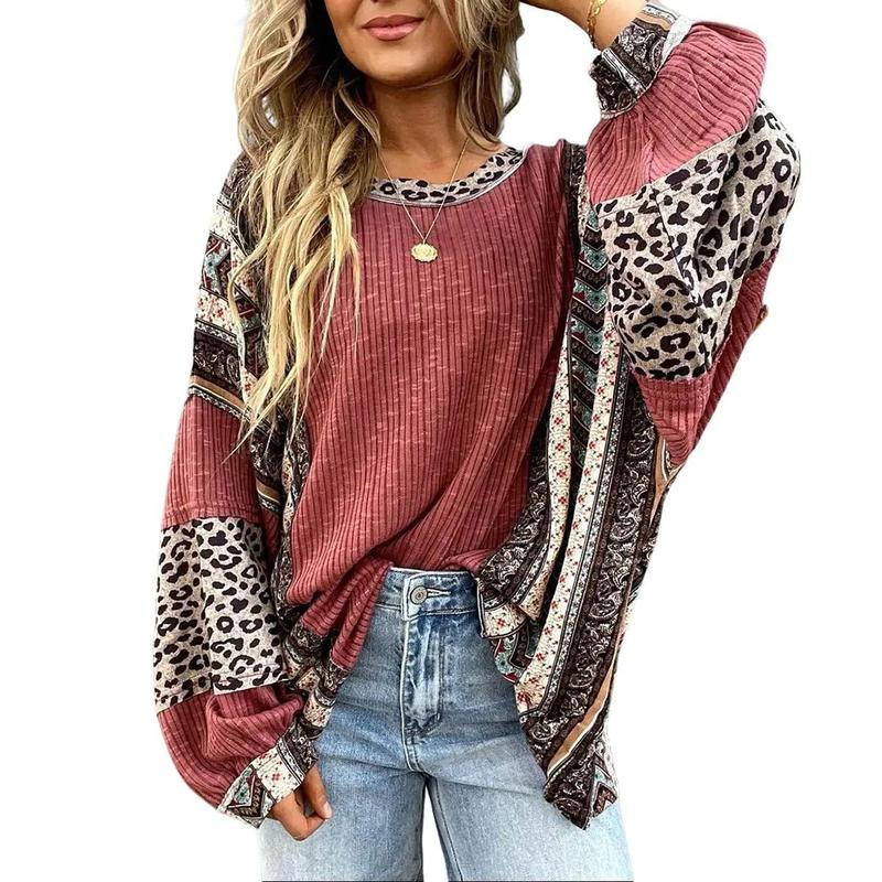 Retro Leopard Oversized Top