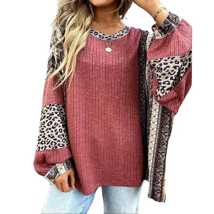 Retro Leopard Oversized Top