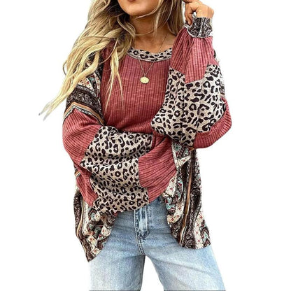 Retro Leopard Oversized Top