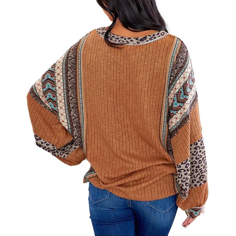 Retro Leopard Oversized Top