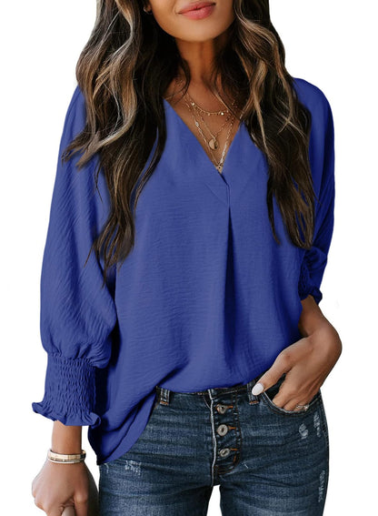 Relaxed Fit V-Neck Top
